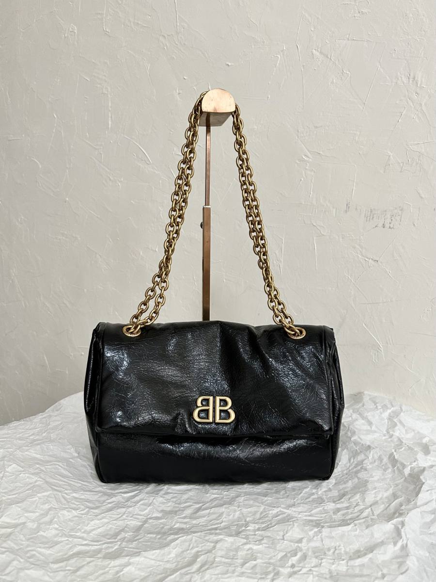 Balenciaga_Monaco_Small_BlackGold_20x14x6cm_B784