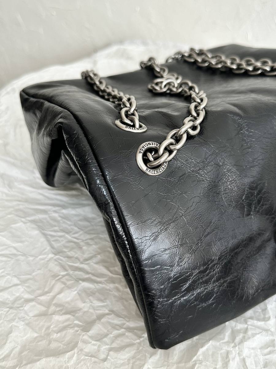 Balenciaga_Monaco_Small_BlackSilver_20x14x6cm_F38D