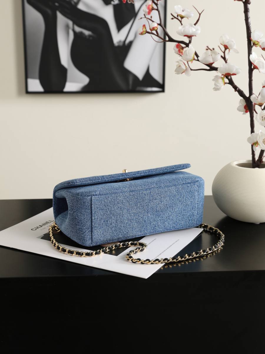 Chanel 26A Denim Flap 12 x 22 x 8 9ECC