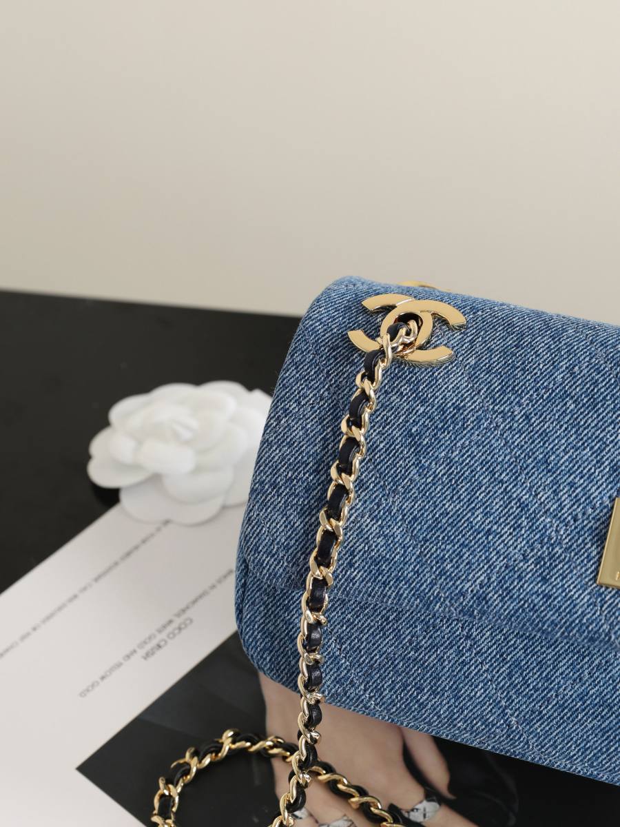 Chanel 26A Denim Flap 12 x 22 x 8 9ECC