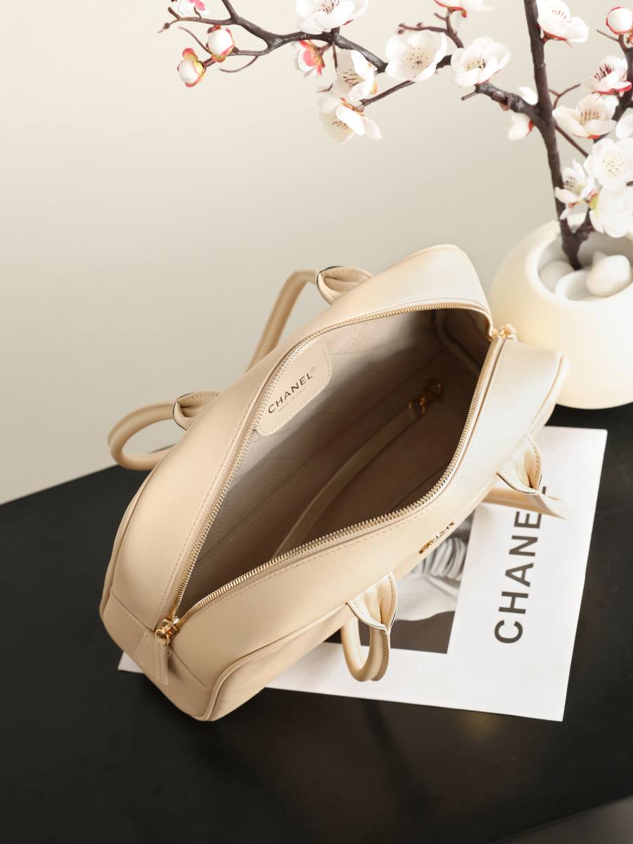 Chanel Bowling Bag AS6580 35.5 x 19 x 12.5 Cream 7B4C