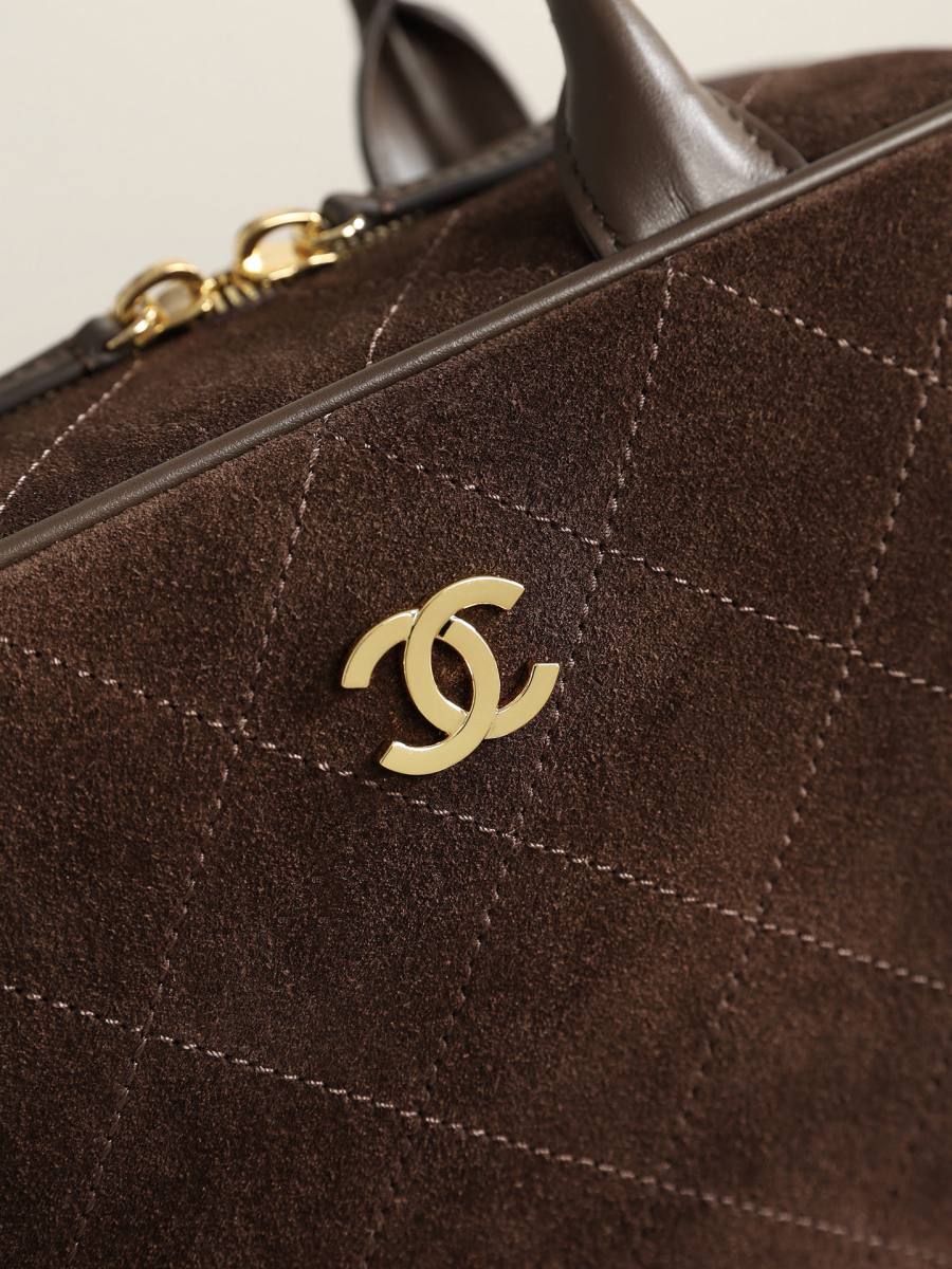 Chanel Bowling Bag AS6580 35.5 x 19 x 12.5 Dark Brown 8687