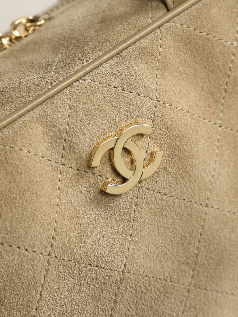 Chanel Large Bowling Bag AS6211 35.5 x 19 x 12.5 Taupe BD92