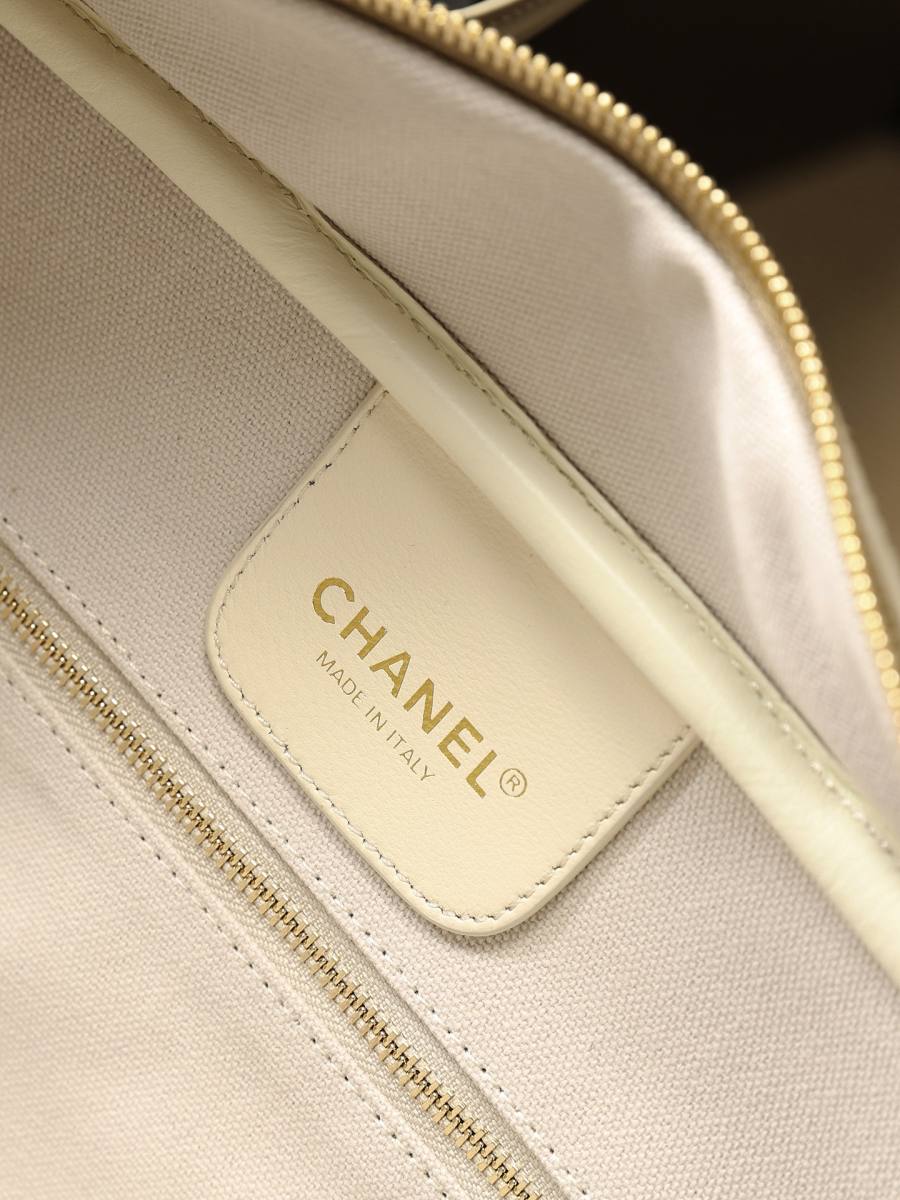 Chanel Large Bowling Bag AS6211 35.5 x 19 x 12.5 Taupe BD92