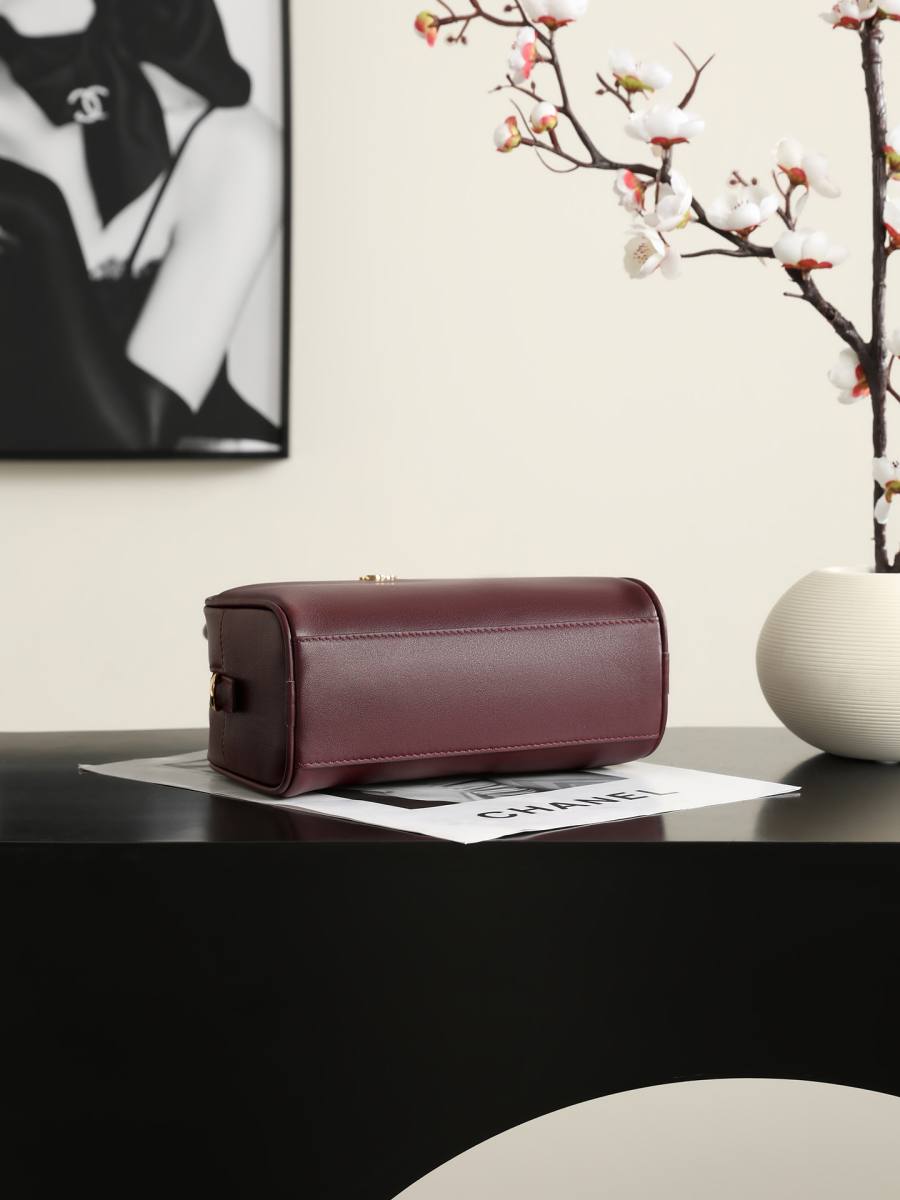 Chanel Mini Bowling Bag AP5578 20 x 16 x 12 Burgundy 8F5B