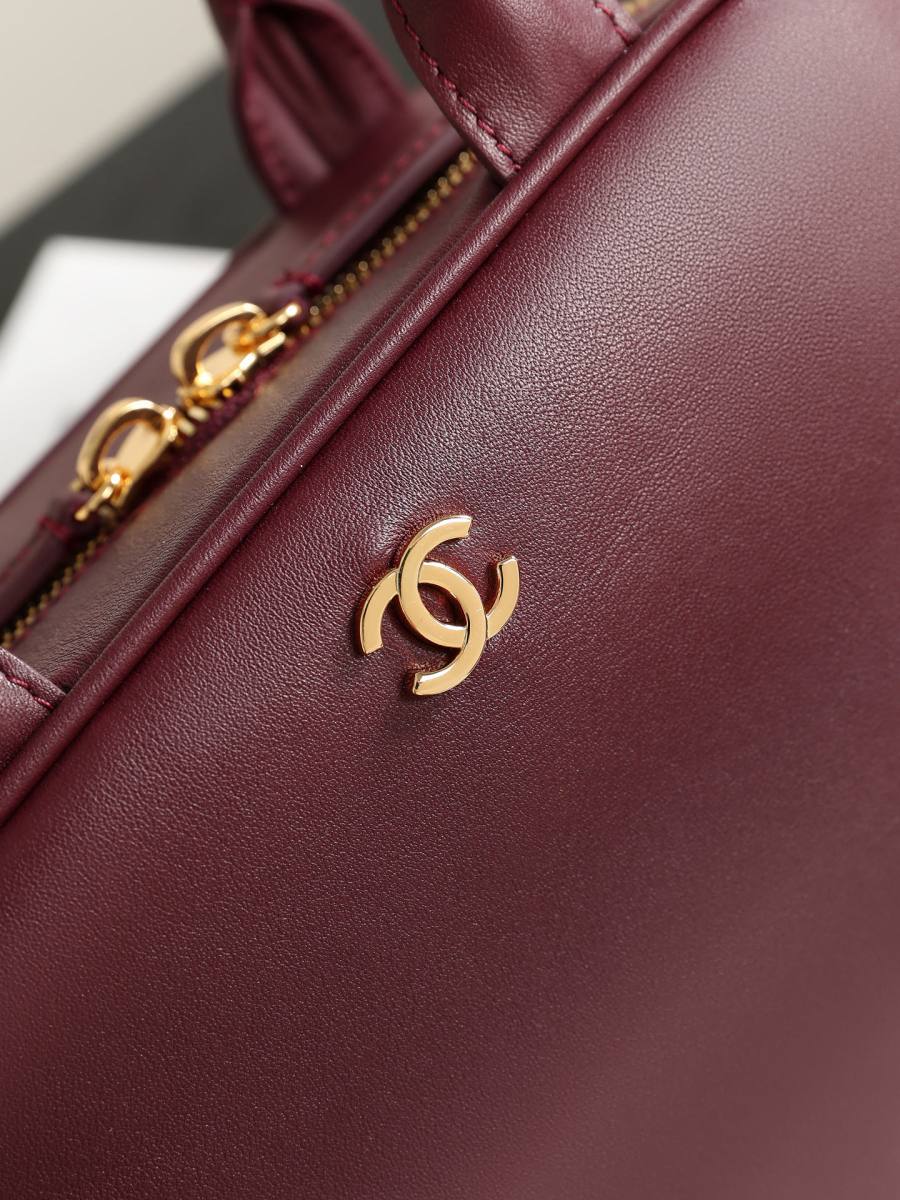 Chanel Mini Bowling Bag AP5578 20 x 16 x 12 Burgundy 8F5B