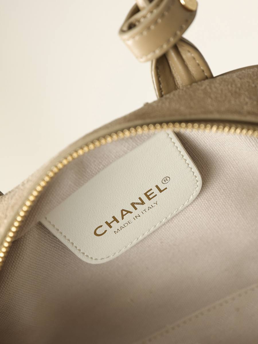 Chanel Mini Bowling Bag AP5578 20 x 16 x 12 Taupe 8292