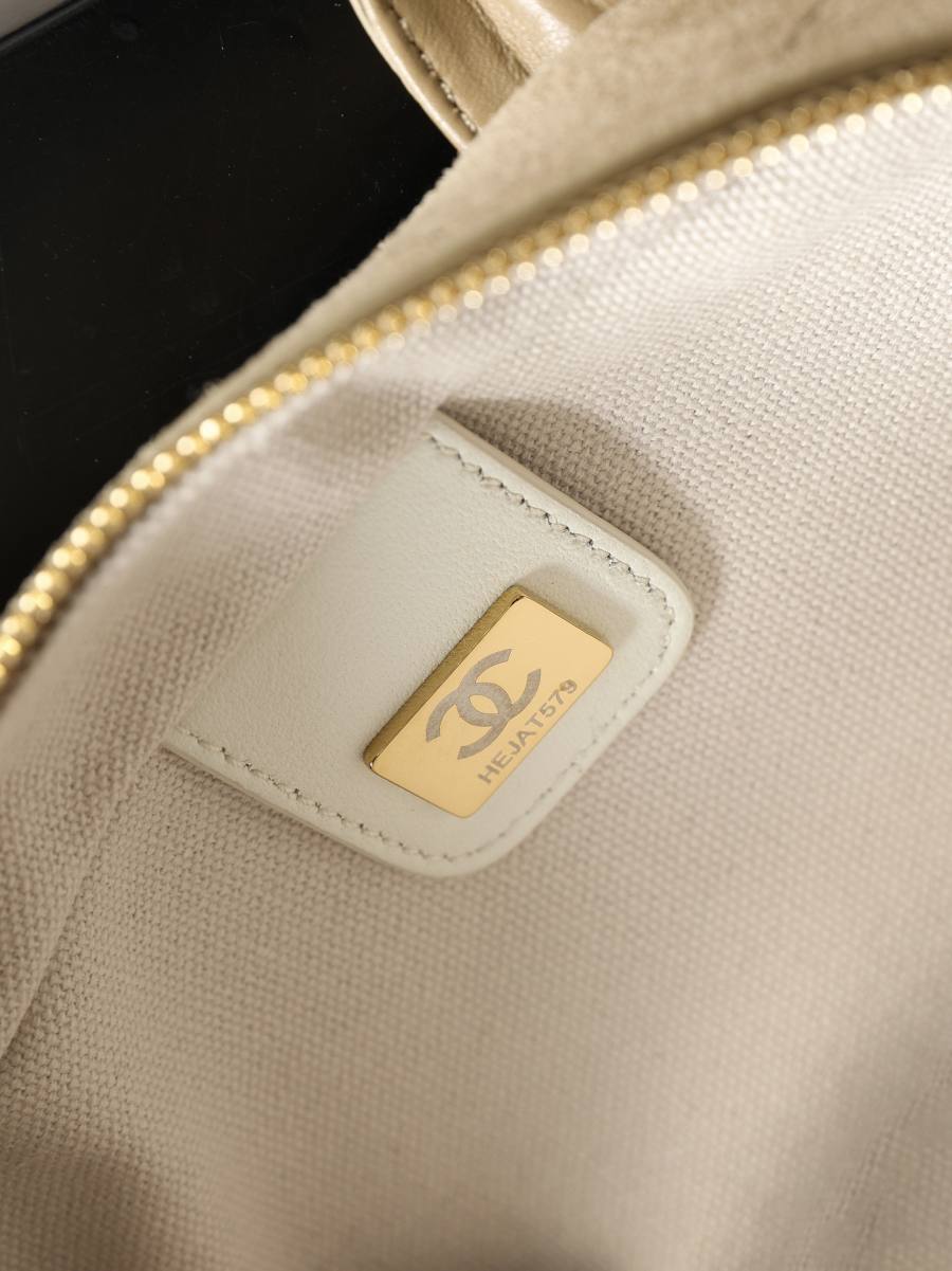 Chanel Mini Bowling Bag AP5578 20 x 16 x 12 Taupe 8292