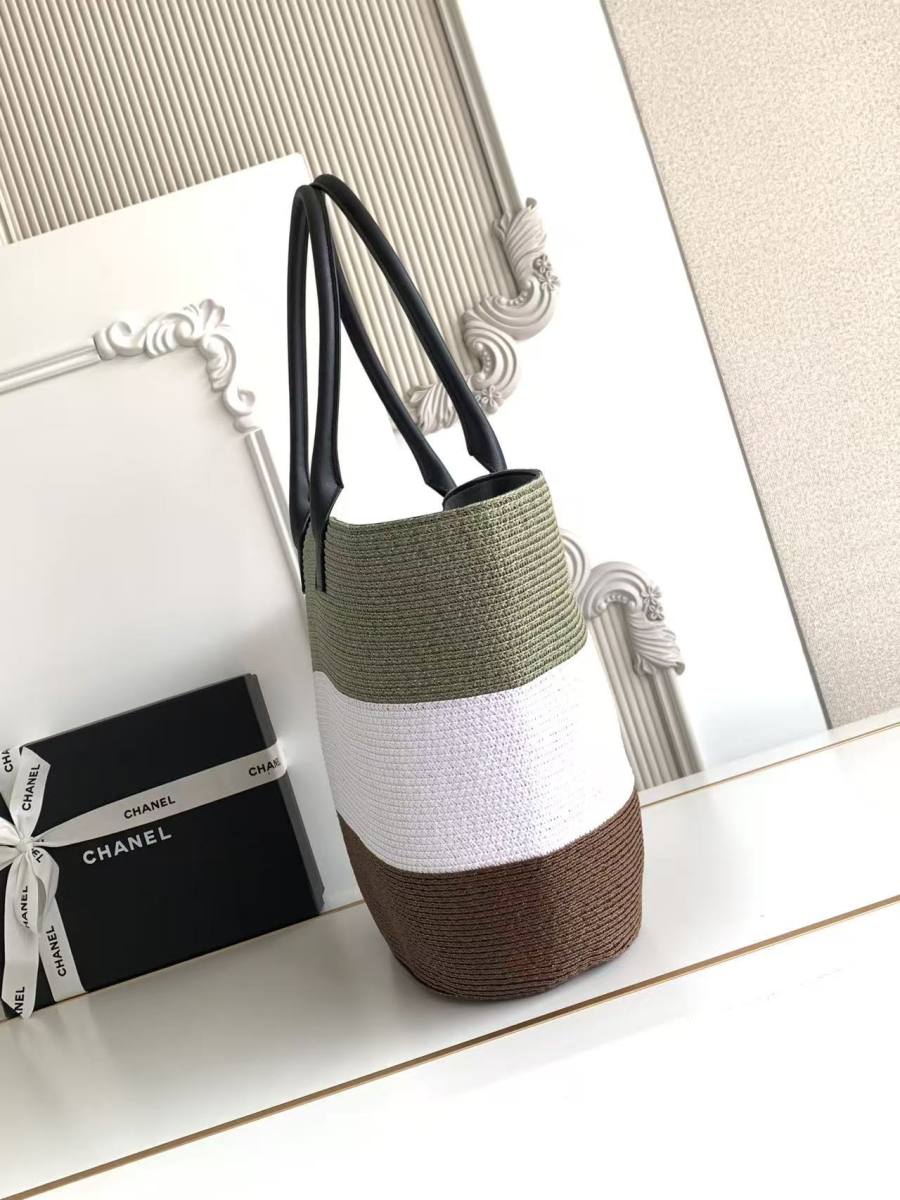 Chanel Raffia Shopping Tote AS6148 36 x 30 x 16 0D55