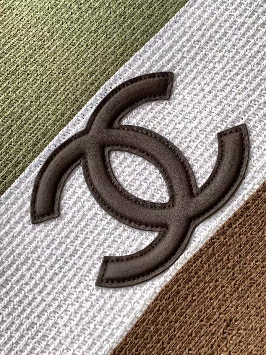 Chanel Raffia Shopping Tote AS6148 36 x 30 x 16 0D55