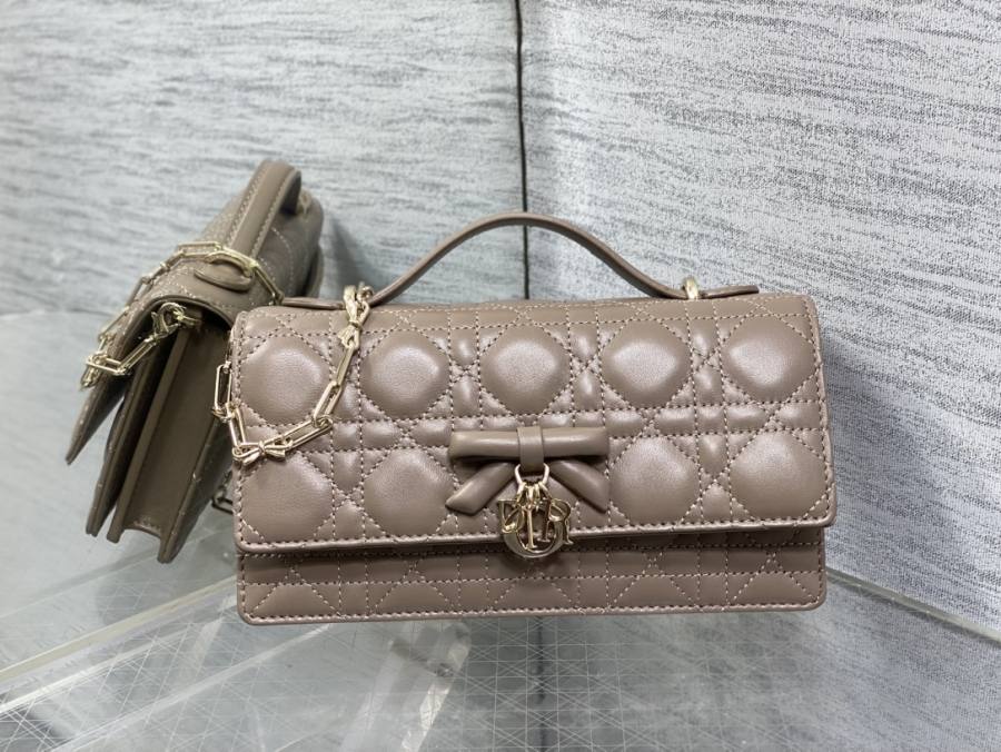 RP 3052000 Dior Cannage Bow WOC Lambskin 123E WOC 19x12x4