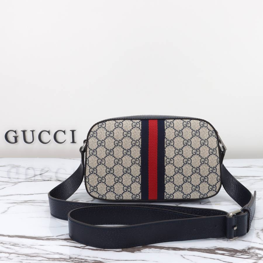 RP 2485000 Gucci 681064 Blue Leather 21x14x7 681064 D451