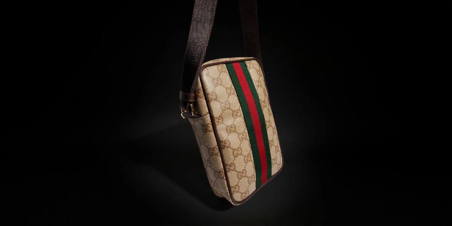 RP 2485000 Gucci Bag Coated Beige Brown 13x20x5 B89D