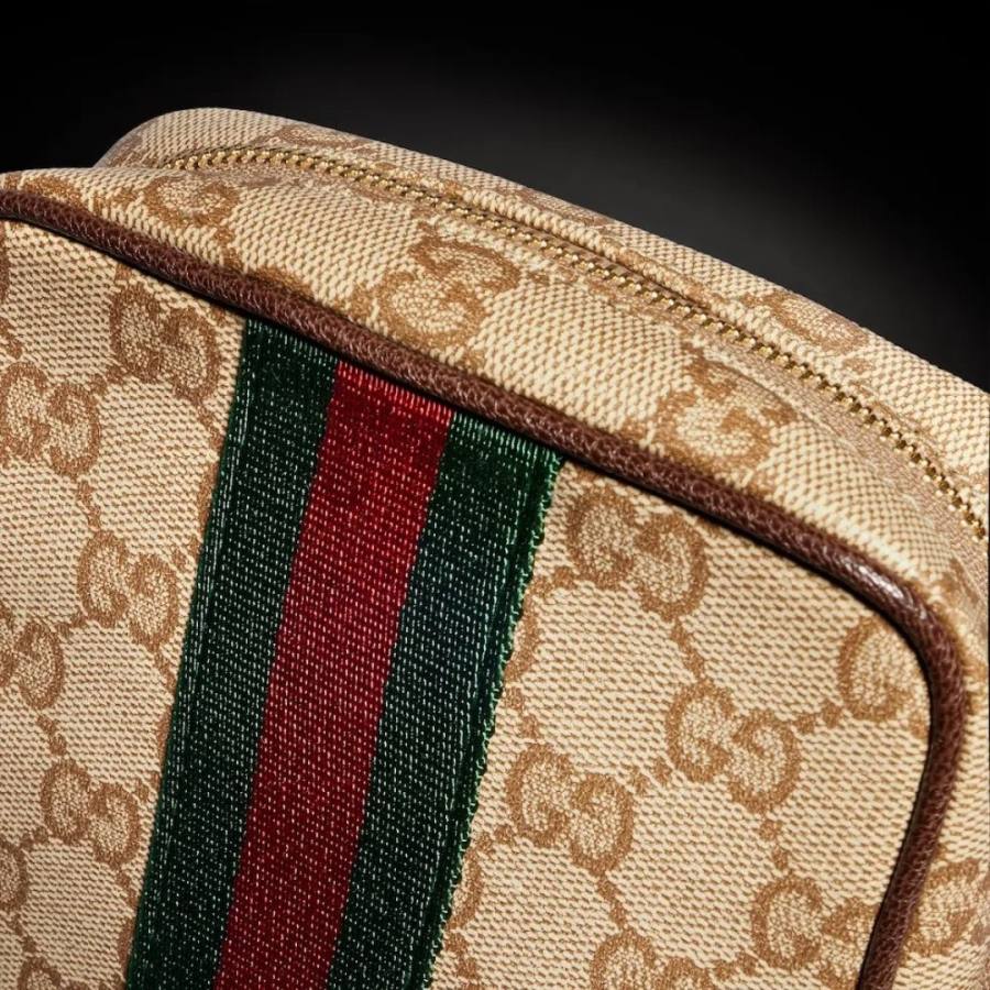 RP 2485000 Gucci Bag Coated Beige Brown 13x20x5 B89D