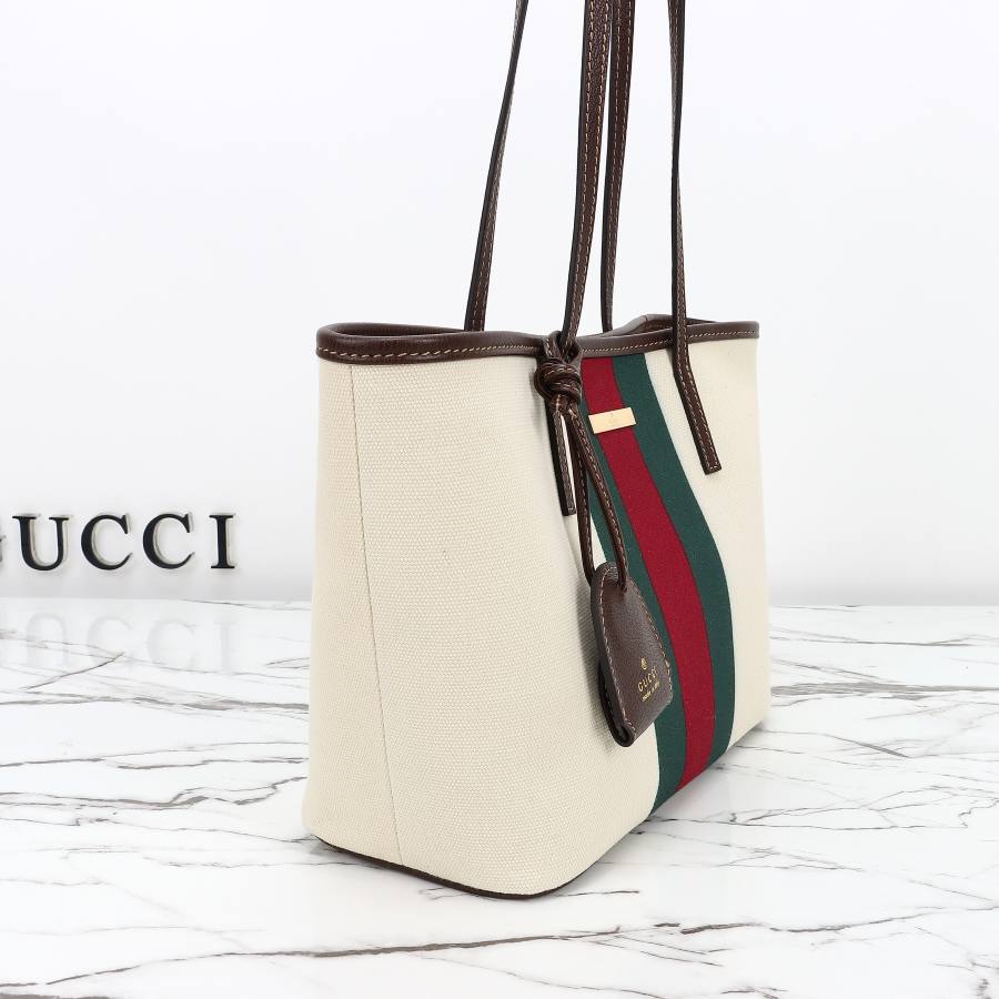 RP 2512000 Gucci Bag White Canvas 25x19x11.5 87D6