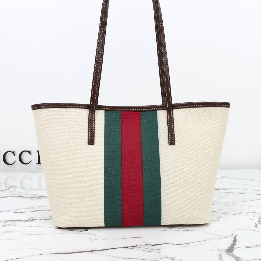 RP 2512000 Gucci Bag White Canvas 25x19x11.5 87D6