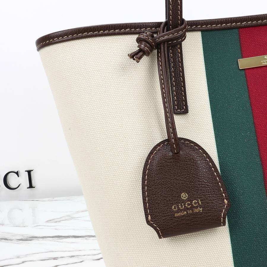 RP 2512000 Gucci Bag White Canvas 25x19x11.5 87D6