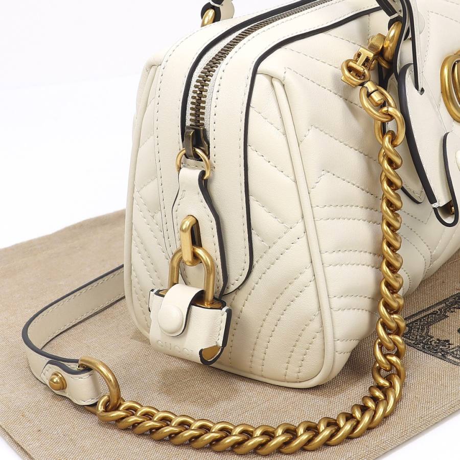 RP 2539000 Gucci 746319 White Leather 27x13.5x10 746319 AF44