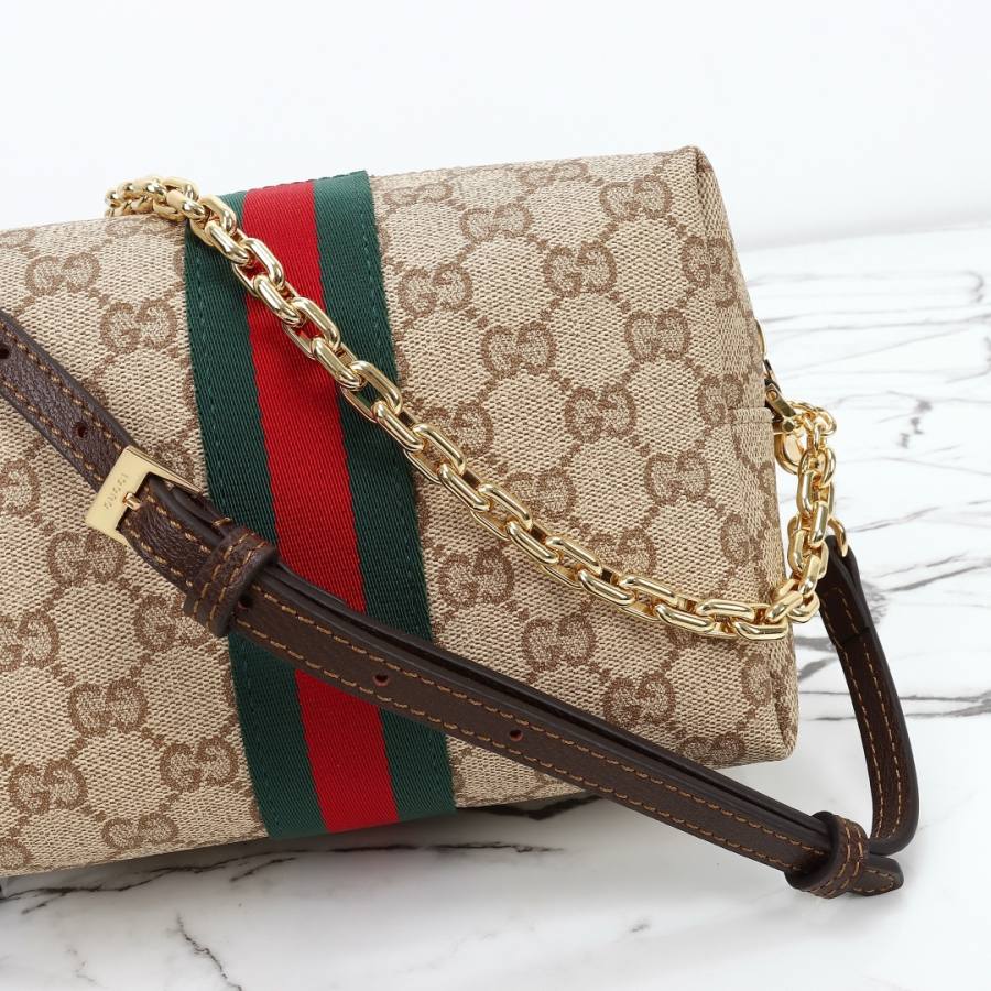 RP 2647000 Gucci Bag Coated Beige Brown 19x13x7.5 CCFA