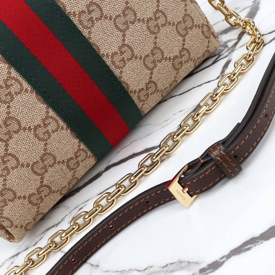 RP 2647000 Gucci Bag Coated Beige Brown 19x13x7.5 CCFA