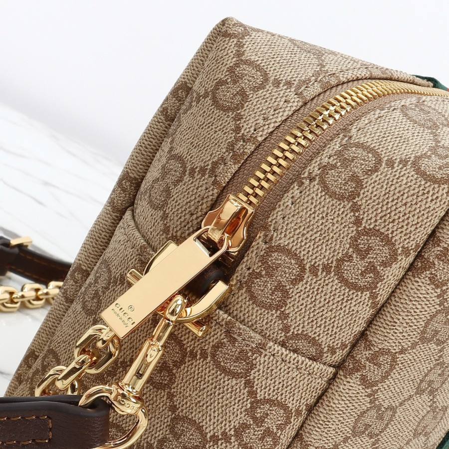 RP 2647000 Gucci Bag Coated Beige Brown 19x13x7.5 CCFA