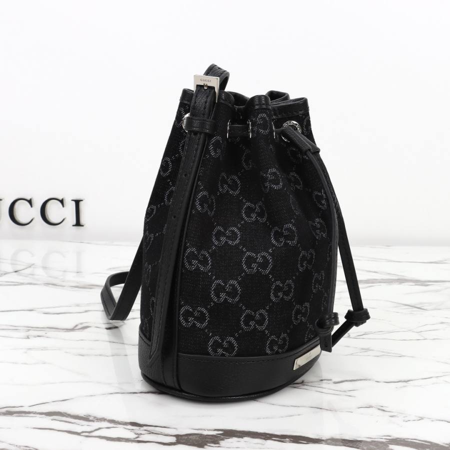 RP 2674000 Gucci GG Denim Bucket 15.5x19.5x10.5 875802 4C71