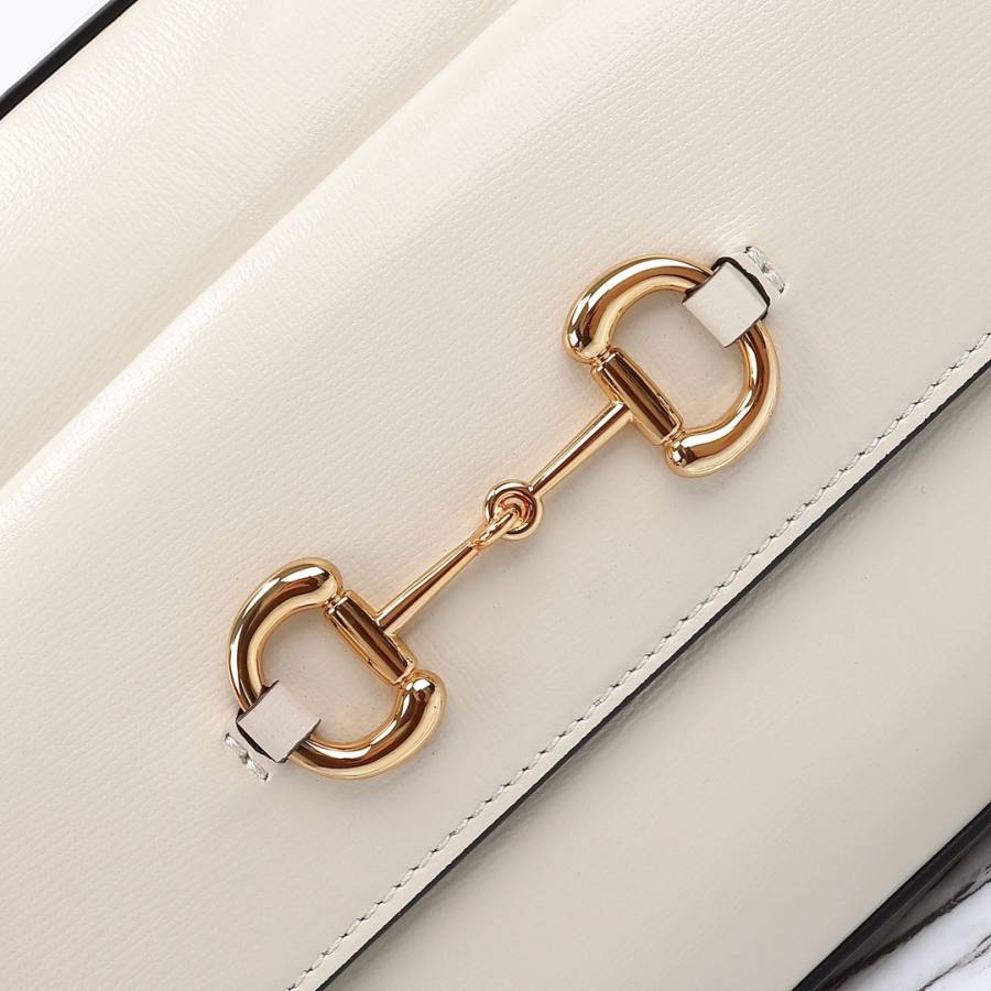 RP 2755000 Gucci 645454 White Leather 22.5x17x6.5 645454 66B7