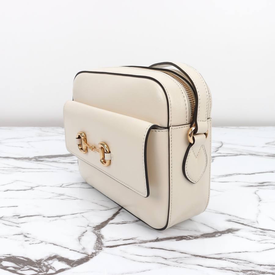 RP 2755000 Gucci 645454 White Leather 22.5x17x6.5 645454 66B7