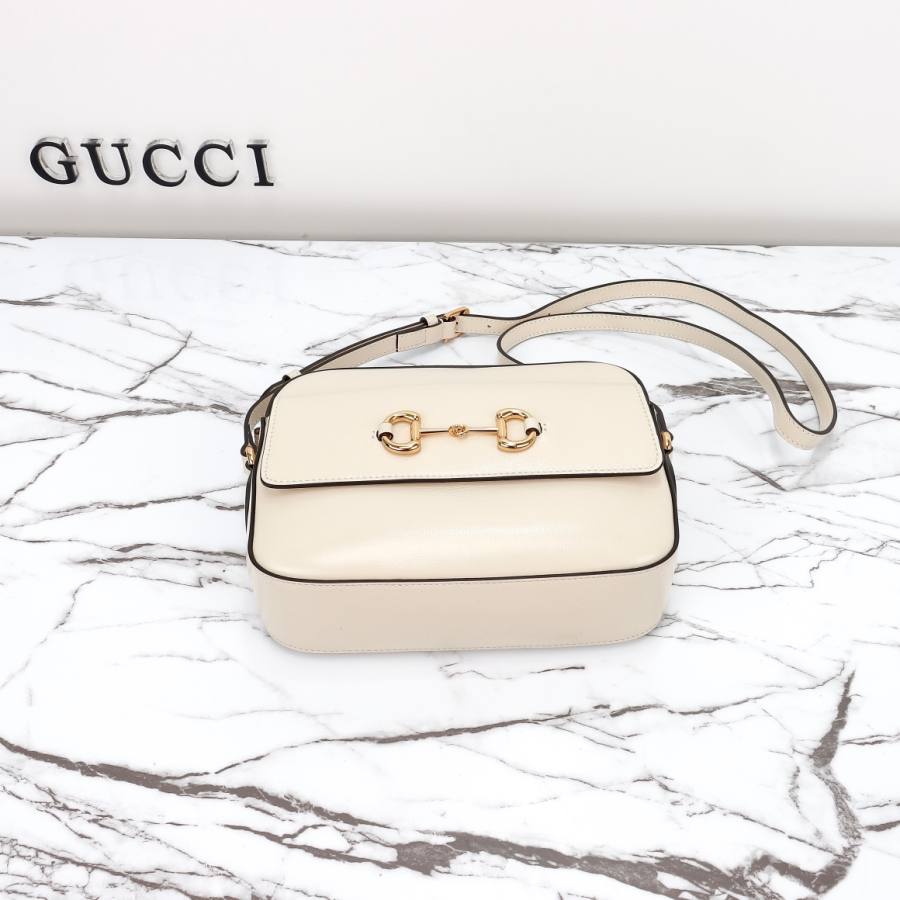 RP 2755000 Gucci 645454 White Leather 22.5x17x6.5 645454 66B7