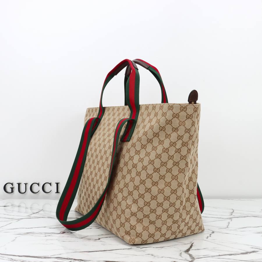 RP 2755000 Gucci GG Tote Beige Brown 36x35x21.5 875929 2B94