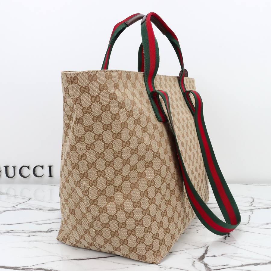 RP 2755000 Gucci GG Tote Beige Brown 36x35x21.5 875929 2B94