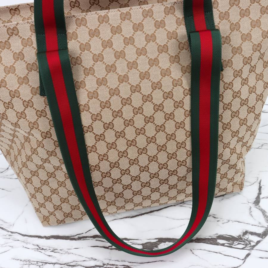 RP 2755000 Gucci GG Tote Beige Brown 36x35x21.5 875929 2B94