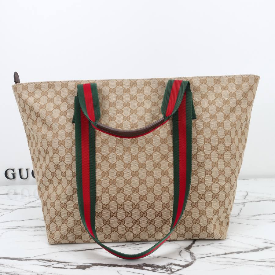 RP 2755000 Gucci GG Tote Beige Brown 36x35x21.5 875929 2B94