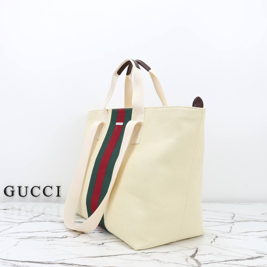 RP 2755000 Gucci GG Tote White Canvas 36x35x21.5 875929 31F9