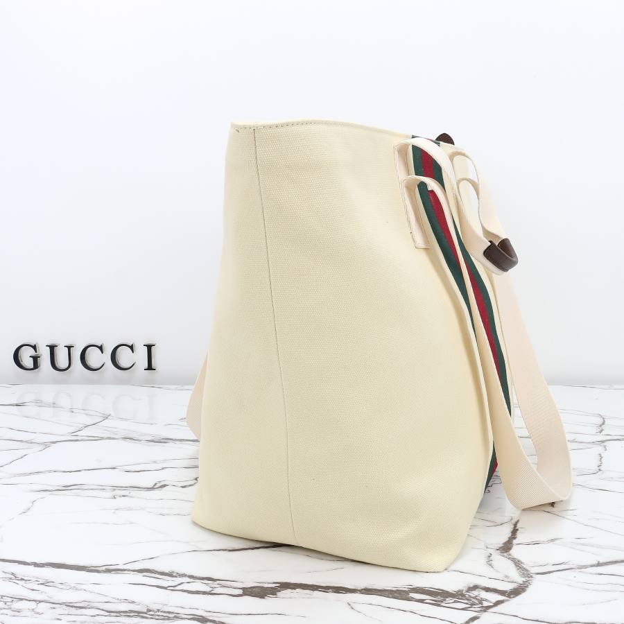 RP 2755000 Gucci GG Tote White Canvas 36x35x21.5 875929 31F9