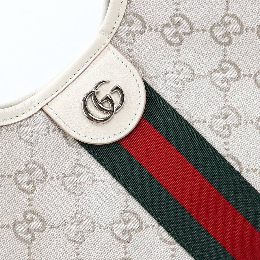 RP 2809000 Gucci Ophidia Tote White Canvas 25x20x15 860845 527E