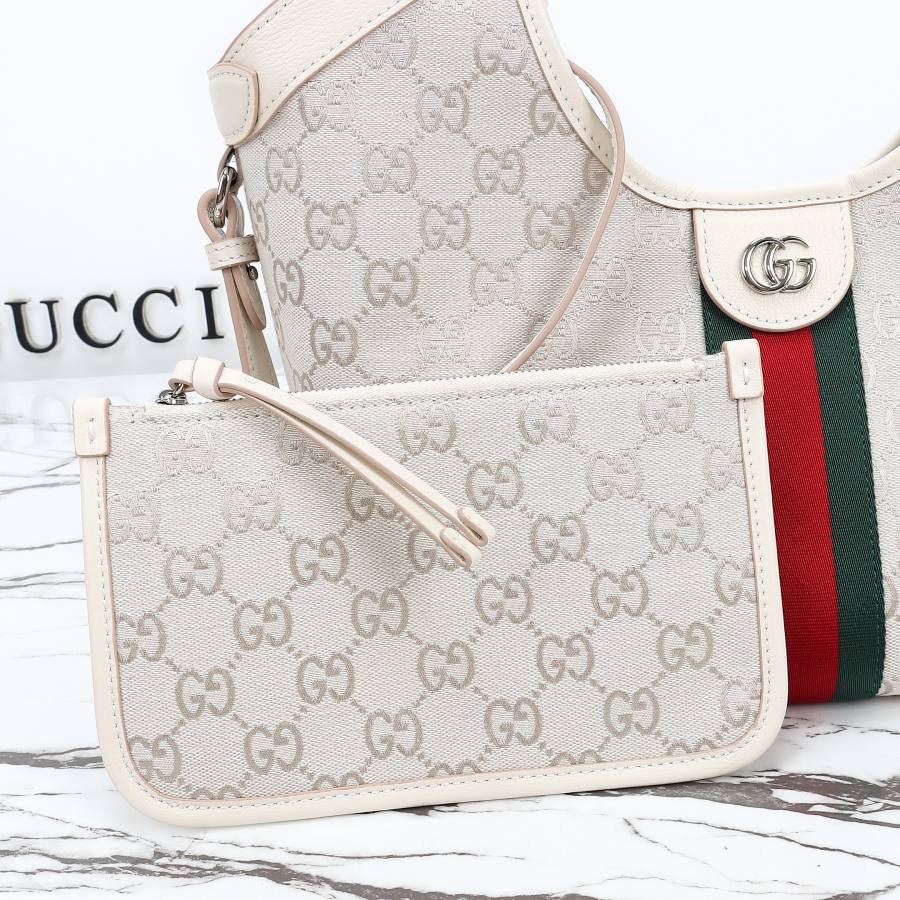 RP 2809000 Gucci Ophidia Tote White Canvas 25x20x15 860845 527E