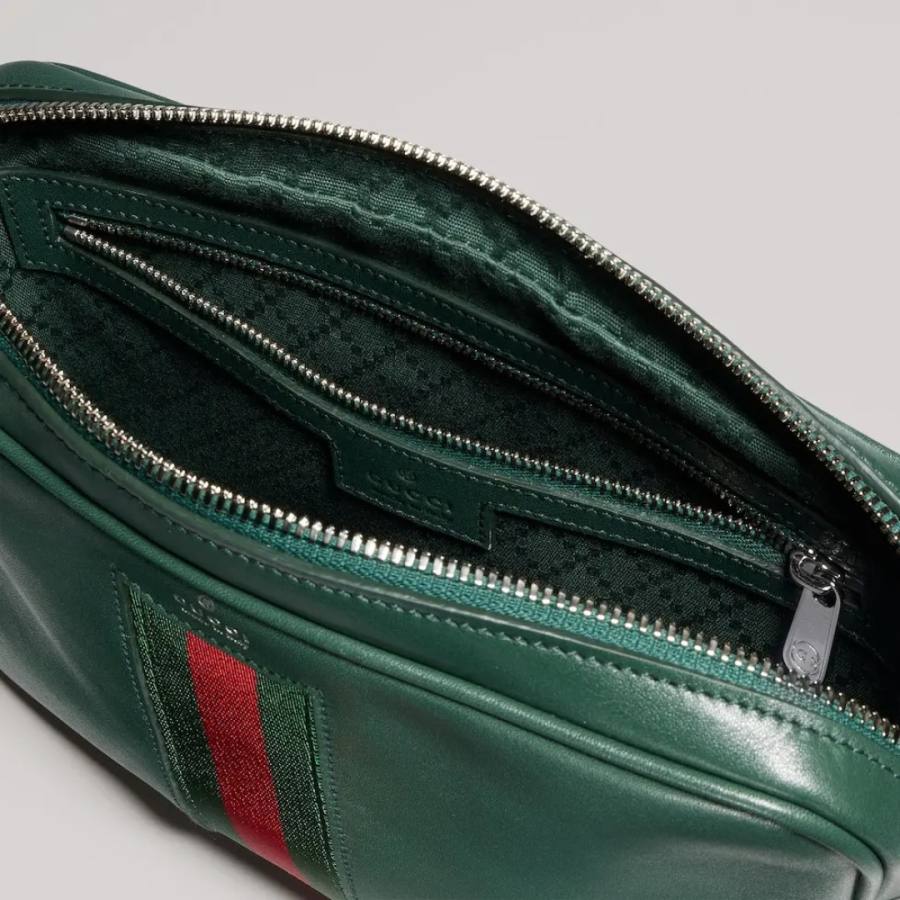 RP 2863000 Gucci 866982 Green Leather 24x15x4 866982 4EE7