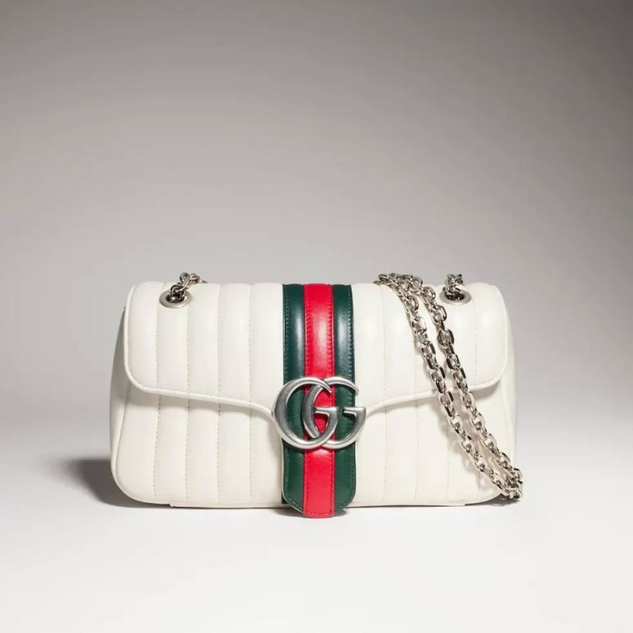 RP 3052000 Gucci Bag White Leather 26x15x7 F63A