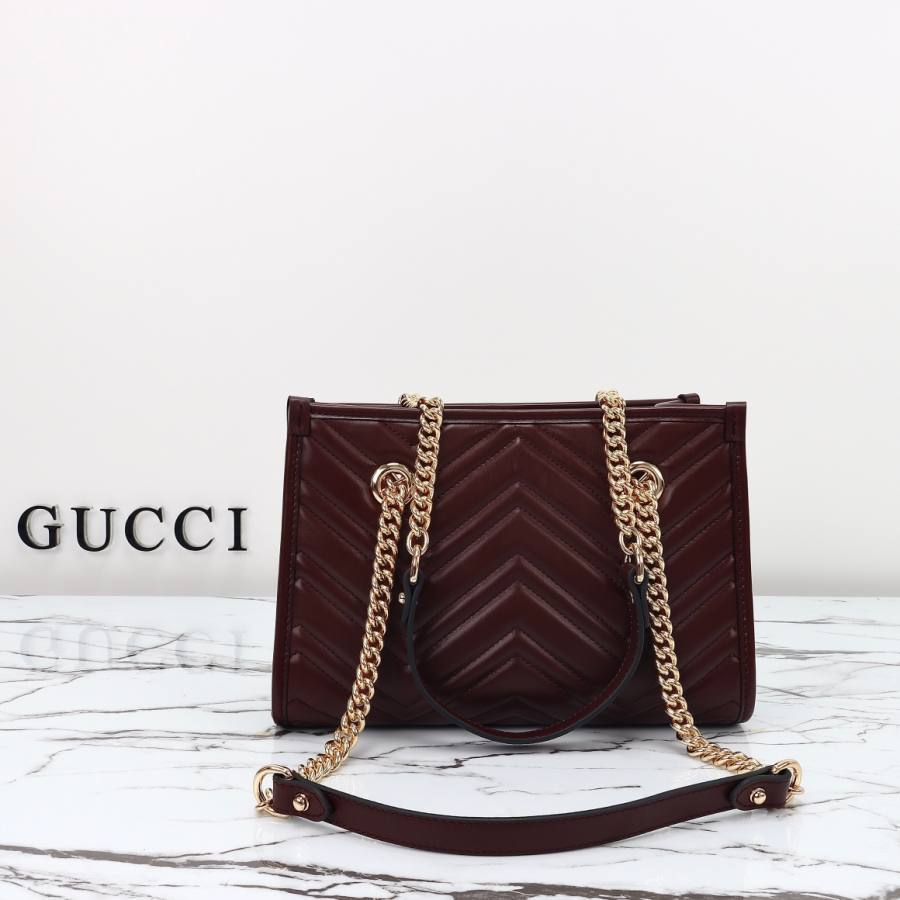 RP 3160000 Gucci GG Marmont Burgundy 26.5x18.5x12.5 779727 EF9B