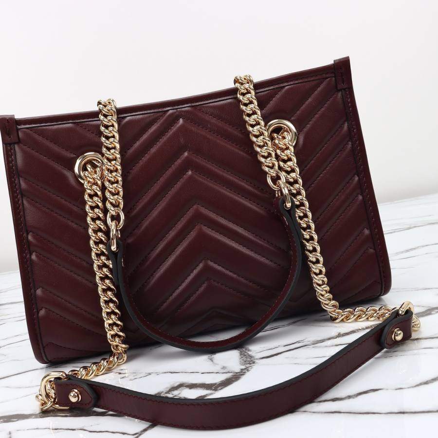 RP 3160000 Gucci GG Marmont Burgundy 26.5x18.5x12.5 779727 EF9B