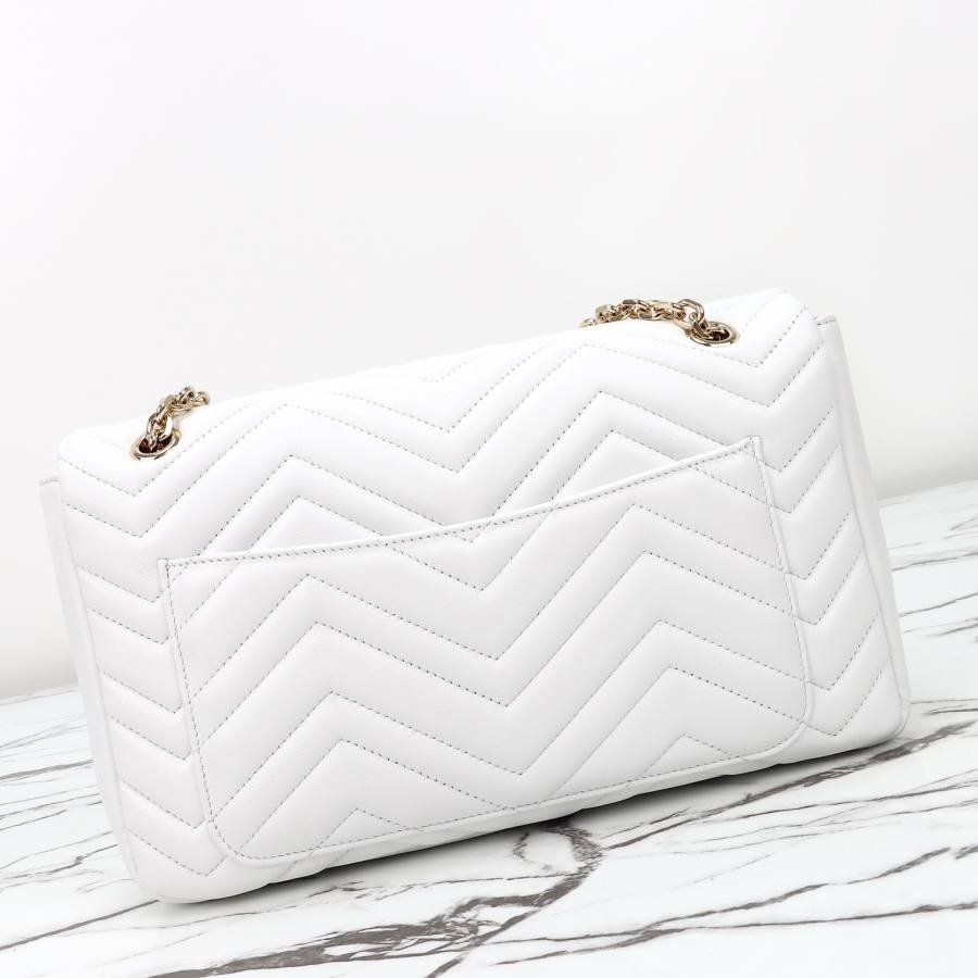RP 3187000 Gucci 838985 White Leather 30.5x18x8 838985 C551