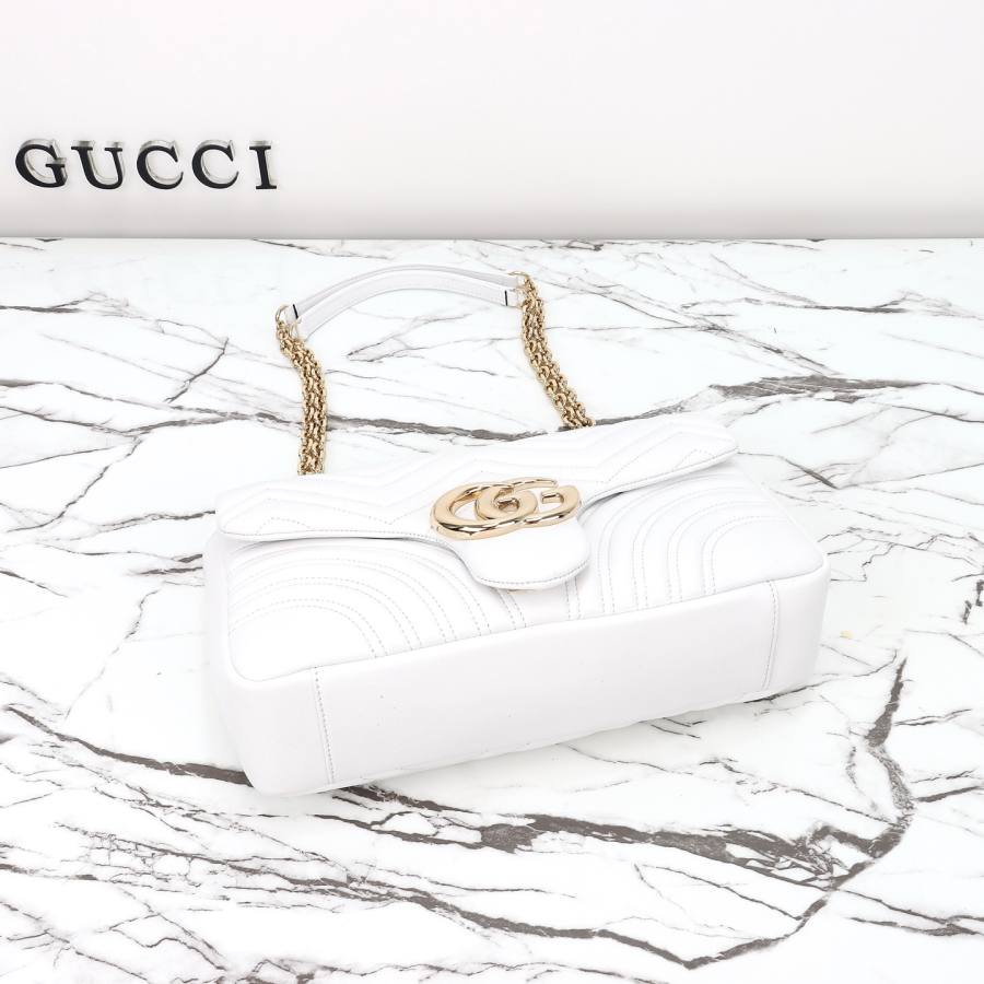 RP 3187000 Gucci 838985 White Leather 30.5x18x8 838985 C551