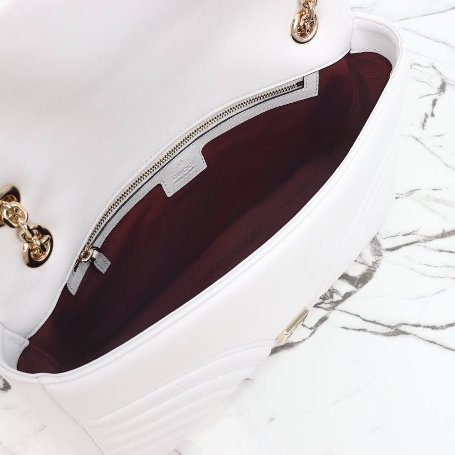 RP 3187000 Gucci 838985 White Leather 30.5x18x8 838985 C551