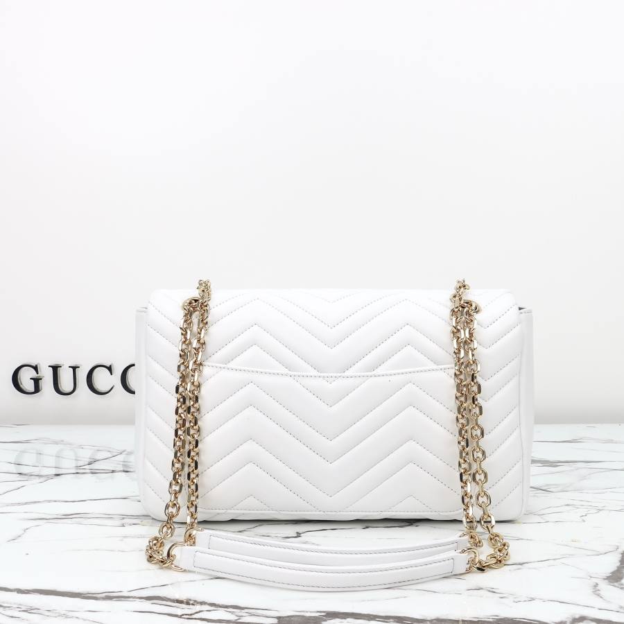RP 3187000 Gucci 838985 White Leather 30.5x18x8 838985 C551