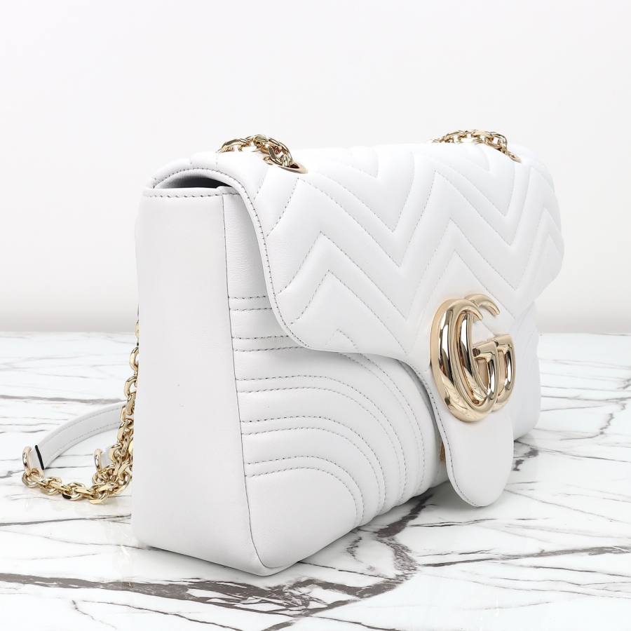 RP 3187000 Gucci 838985 White Leather 30.5x18x8 838985 C551