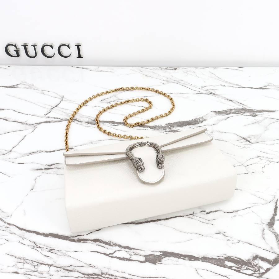 RP 3295000 Gucci Dionysus White Leather 28x14x7 874735 F77F