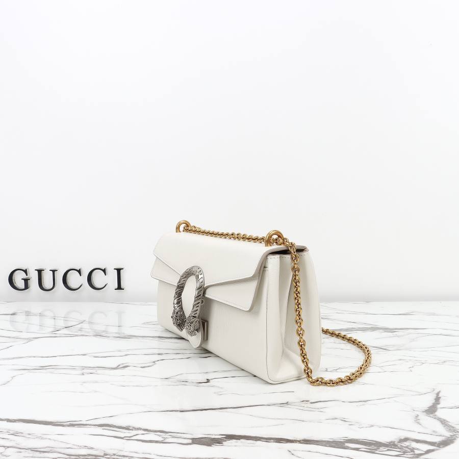 RP 3295000 Gucci Dionysus White Leather 28x14x7 874735 F77F