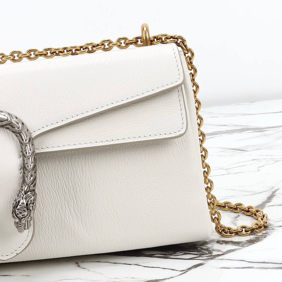 RP 3295000 Gucci Dionysus White Leather 28x14x7 874735 F77F