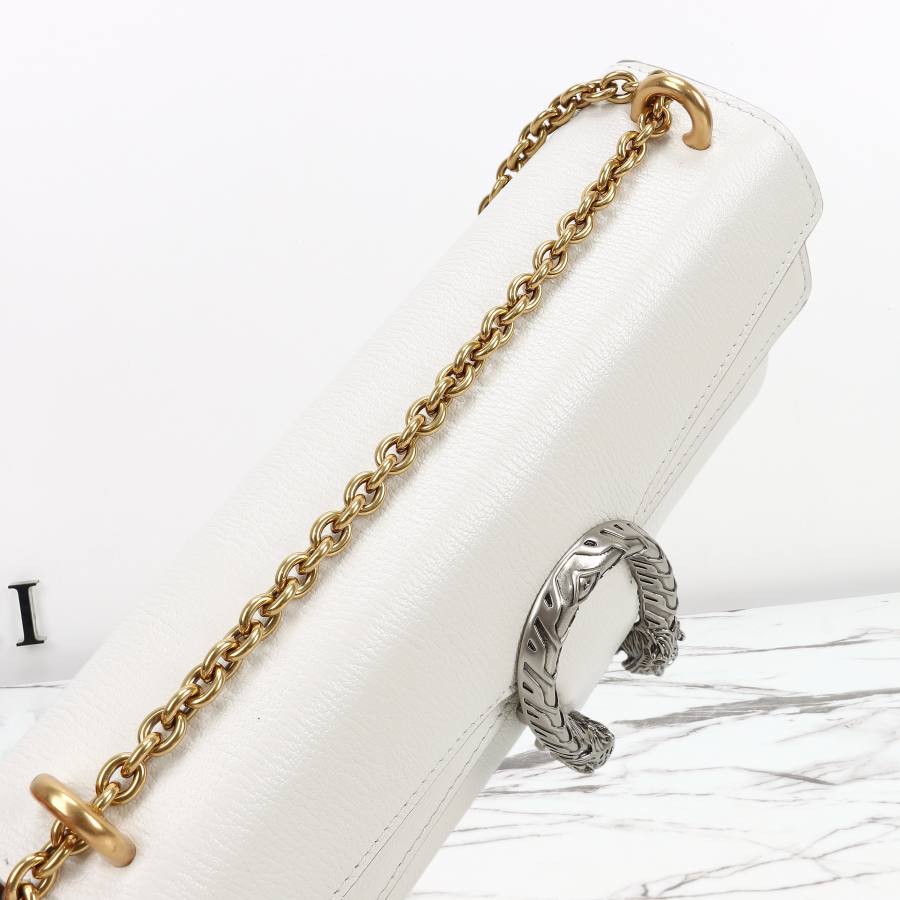 RP 3295000 Gucci Dionysus White Leather 28x14x7 874735 F77F
